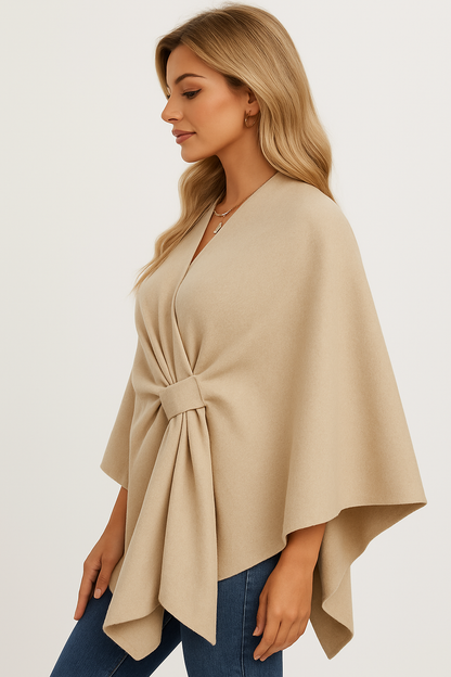 Chic Loose V-Neck Cape Jacket